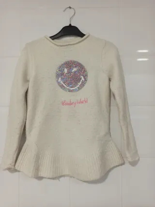 Jersey niña con Smiley lentejuelas
