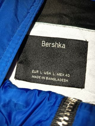 Chaqueta Bomber Crop Azul