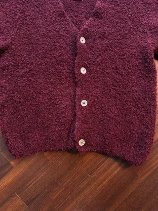 5mc2 Fluffy cardigan bouclé bordeaux