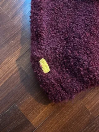 5mc2 Fluffy cardigan bouclé bordeaux