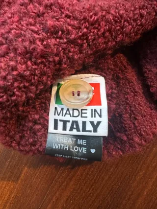 5mc2 Fluffy cardigan bouclé bordeaux