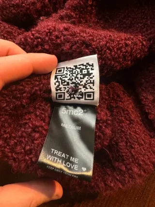 5mc2 Fluffy cardigan bouclé bordeaux