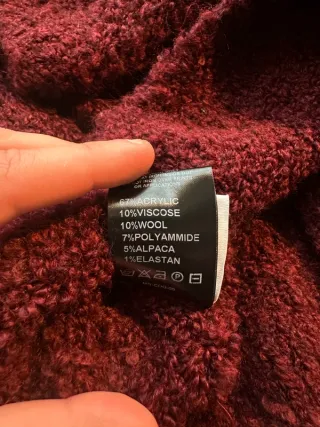 5mc2 Fluffy cardigan bouclé bordeaux