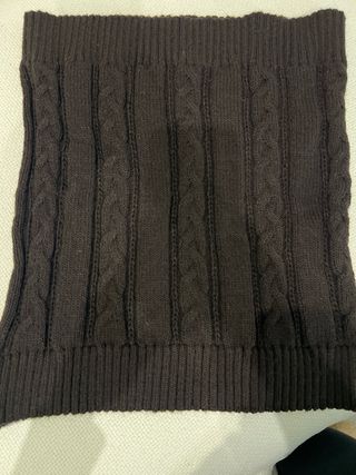 Bufanda-cuello tejido marrón