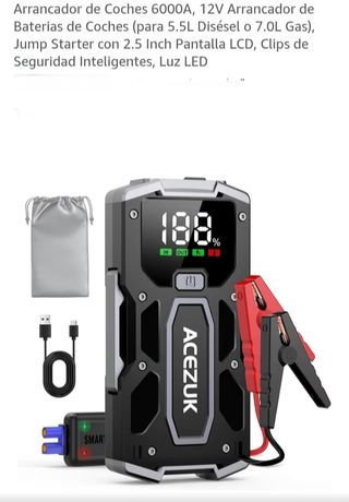 Arrancador Coches 6000A 12V Jump Starter