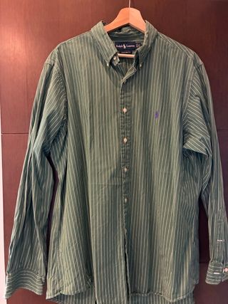 Camicia Ralph Lauren Verde a Righe