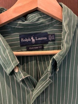 Camicia Ralph Lauren Verde a Righe