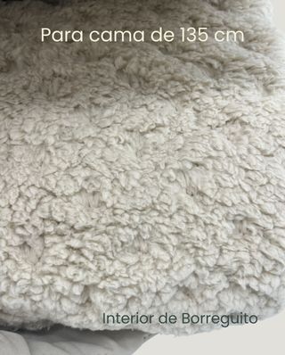 Edredón borreguito beige Cama 135