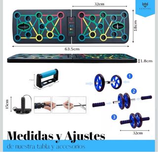 Tabla Flexiones Multifuncional 54 en 1 + Accesorio