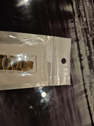 Pulsera dorada acero inoxidable