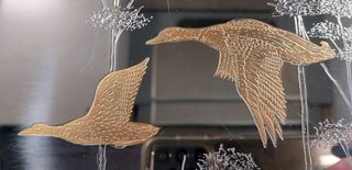 Vassoio Vintage anni 80 decorazioni oro 24Kt