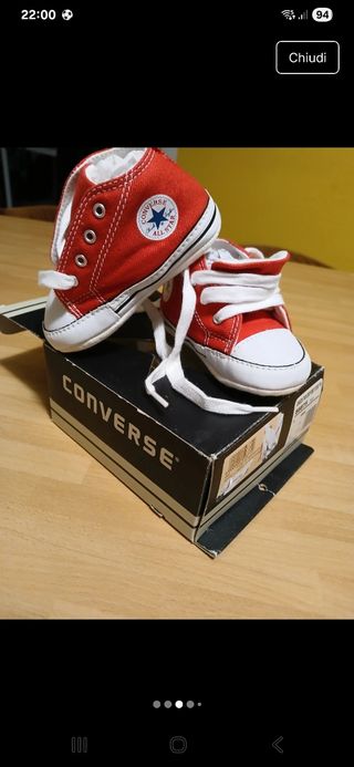 Converse rosse neonato tg 19 EUR / 3 USA
