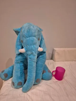 Peluche Elefante Azul Grande