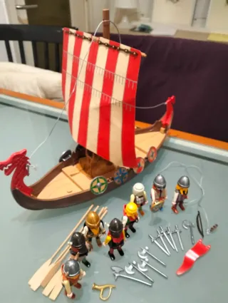 Playmobil 3150 Barco Vikingo con Figuras