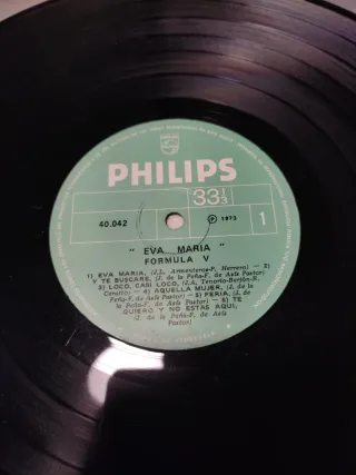Vinilo Formula V Eva María Philips