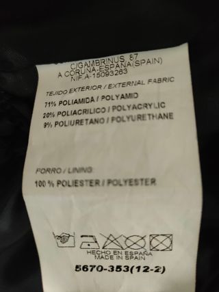 Plumífero Alba Conde Negro Talla L