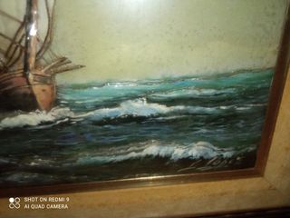 Pareja Cuadros Barcos L. López Relieve