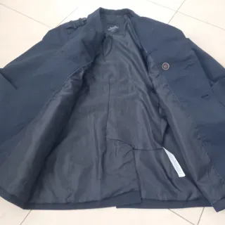 Trench uomo Bershka blu con cintura