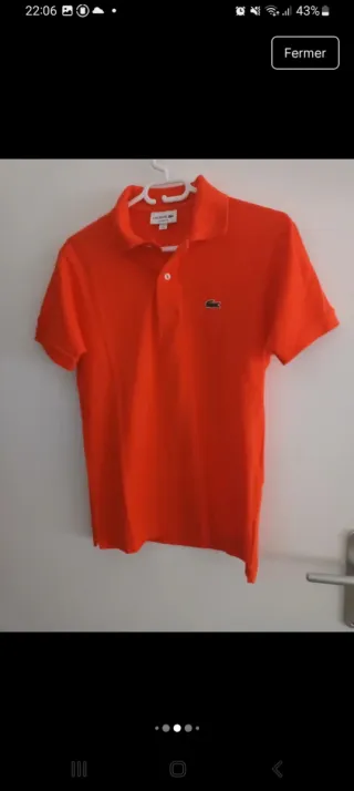 Camisa Polo Naranja Lacoste