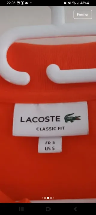 Camisa Polo Naranja Lacoste