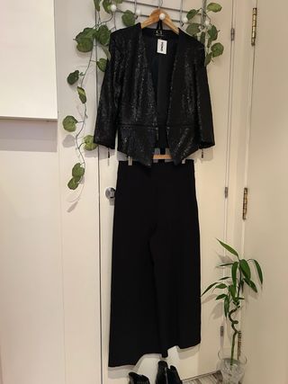 Vestido floral azul y rosa