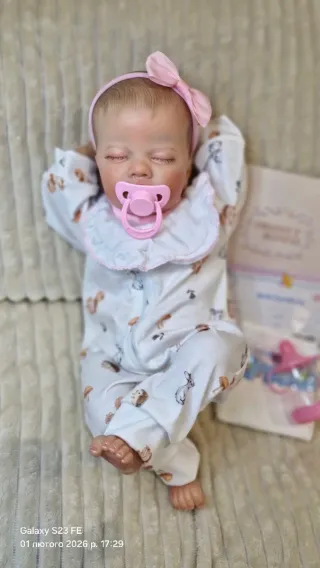 Muñeca estilo reborn 43cm, con cuerpo de la tela