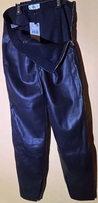 Pantalones Piel Mango Talla M Nuevos con etiqueta