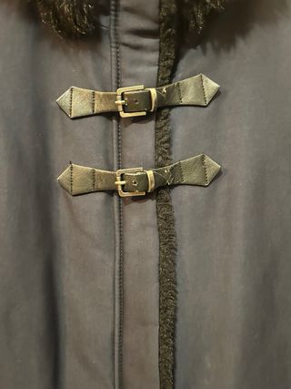 Abrigo Zara azul oscuro talla xs