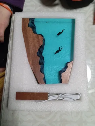 Lámpara Oceánica Resina Buceadores