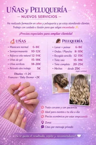 Uñas y peluquería