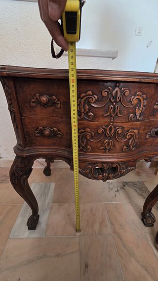 Cómoda portuguesa antigua madera castaño