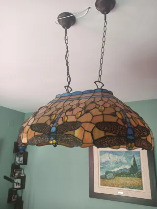 Lampada Tiffany in Cristallo e Metallo