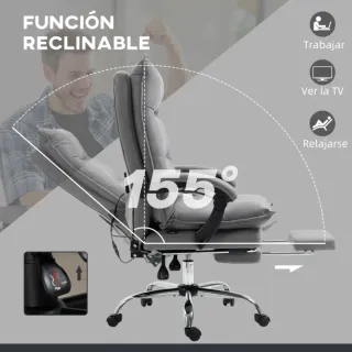 Silla de oficina ergonómica gris