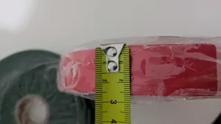 3 Rollos Cinta de tela 2.5cm Ancho rojo verde azul