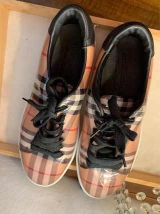 Scarpe Burberry Check Beige Donna