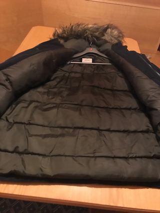 Giacca parka Jack & Jones blu con pellicciotto