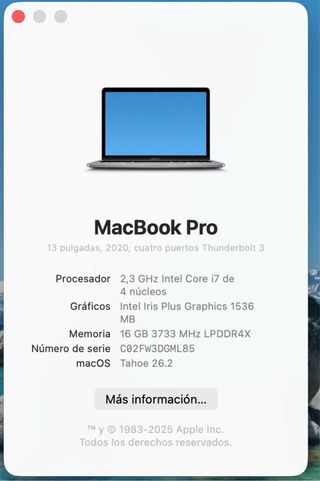 Macbook Pro 13 2020 i7 500GB SSD 16GB RAM