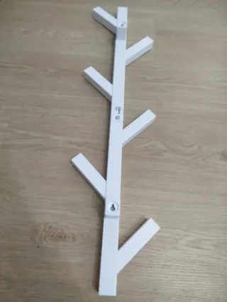 Perchero pared blanco 76cm