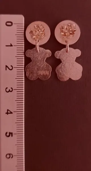 Pendientes Oso Plata