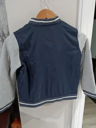 Chaqueta Bomber Rebel Primary Azul Marino y Gris