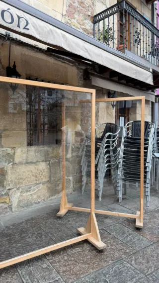 Mamparas cristal madera