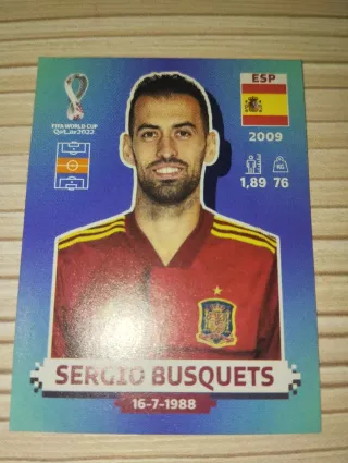 Cromo Sergio Busquets Selección Española