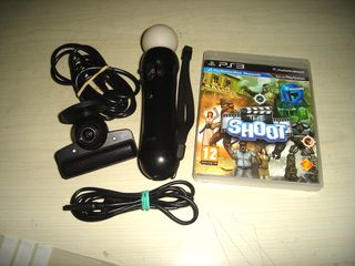 Juego The Shoot PS3 Cámara Mando Move y Cable
