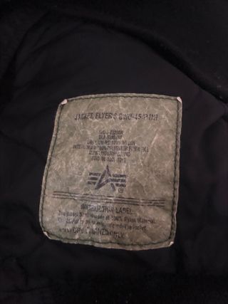 Chaqueta Alpha Industries Bomber Negra