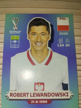 Cromos Lewandowski Polonia FIFA World Cup 2022