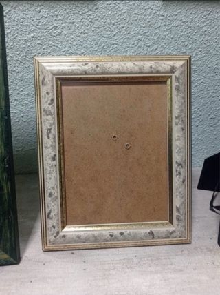 Marcos de fotos verdes y plateados