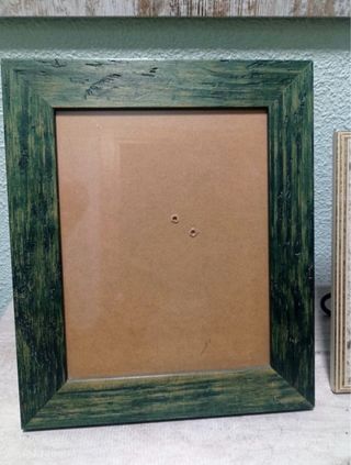 Marcos de fotos verdes y plateados