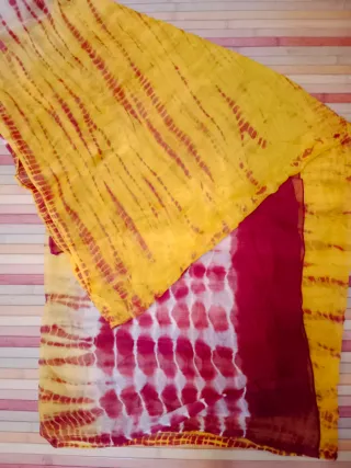 Pañuelo danza vientre rojo y amarillo