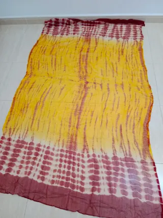 Pañuelo danza vientre rojo y amarillo