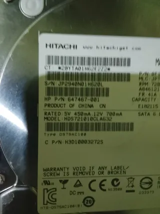 Disco Duro Hitachi 1TB 3.5 Nuevo